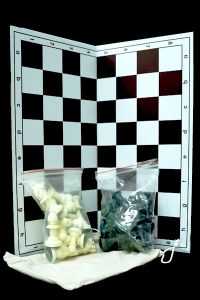 Tournament Chess Set – Weighted Plastic Pieces & Foldable PVC Board